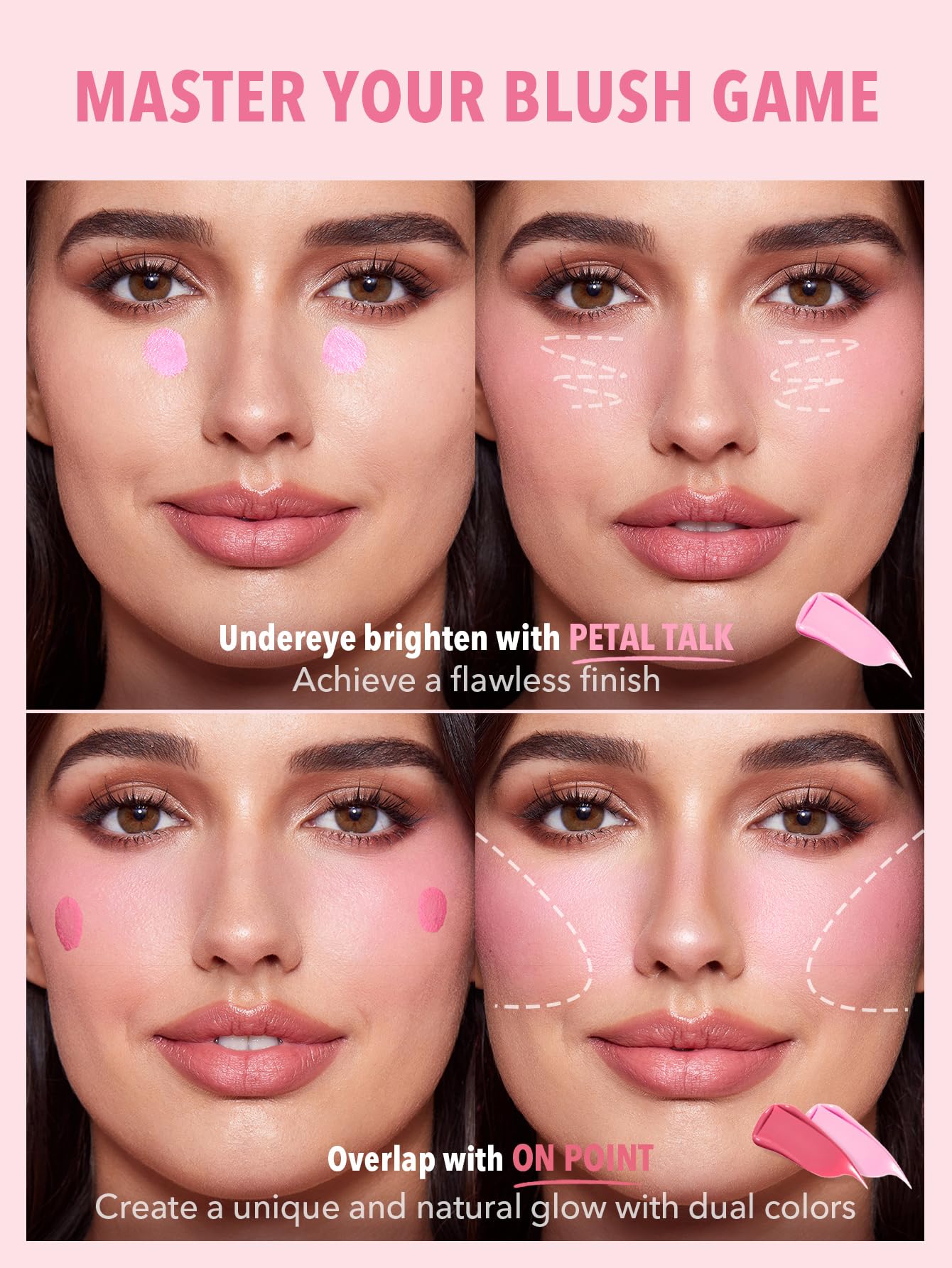 SHEGLAM Maquillaje con rubor líquido Color Bloom para mejillas con acabado mate - On Point