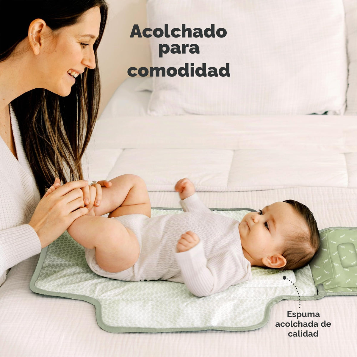 KeaBabies - Cambiador portátil para pañales – Cambiador grande impermeable para bebé, embrague de pañales de viaje compacto, bolsillos funcionales para artículos esenciales para recién nacidos,