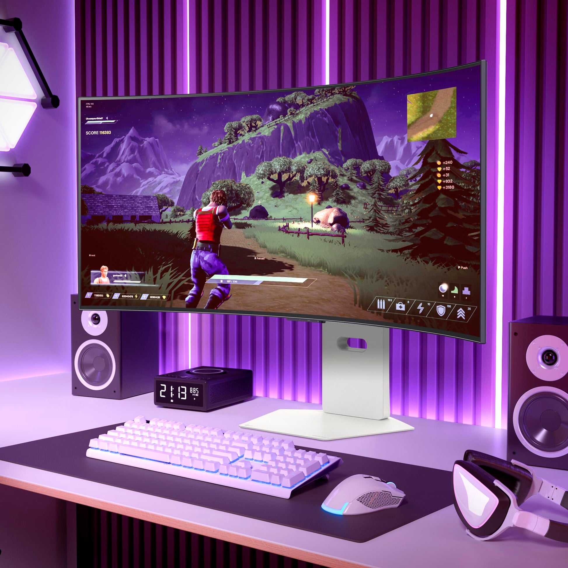 LG Monitor Curvo para Juegos Ultragear™ OLED WQHD de 39, 240 Hz, 0,03 ms, Compatible con G-Sync, 800R, con webOS