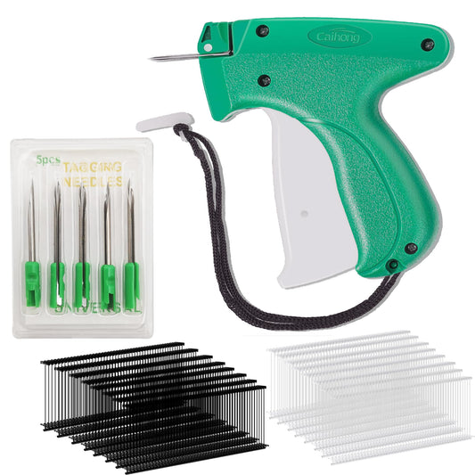 FYQOAN Pistola Etiquetadora de Ropa，Pistola para Etiquetar Ropa， Kit de Pistola de Etiquetado， Adecuada para Almacén de Supermercado Doméstico (5 Agujas de Metal, 2000 Púas)