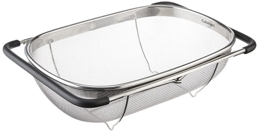 Cuisinart Colador sobre el fregadero, 5.5 cuartos de galón, acero inoxidable, 13 x 9 pulgadas