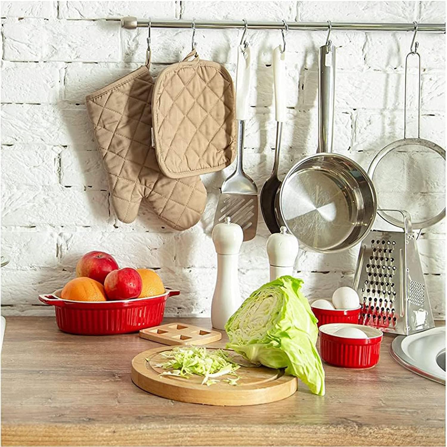 Ganchos Colgantes de Acero Inoxidable en Forma de S de 11 cm para Almacenamiento en Baño y Cocina