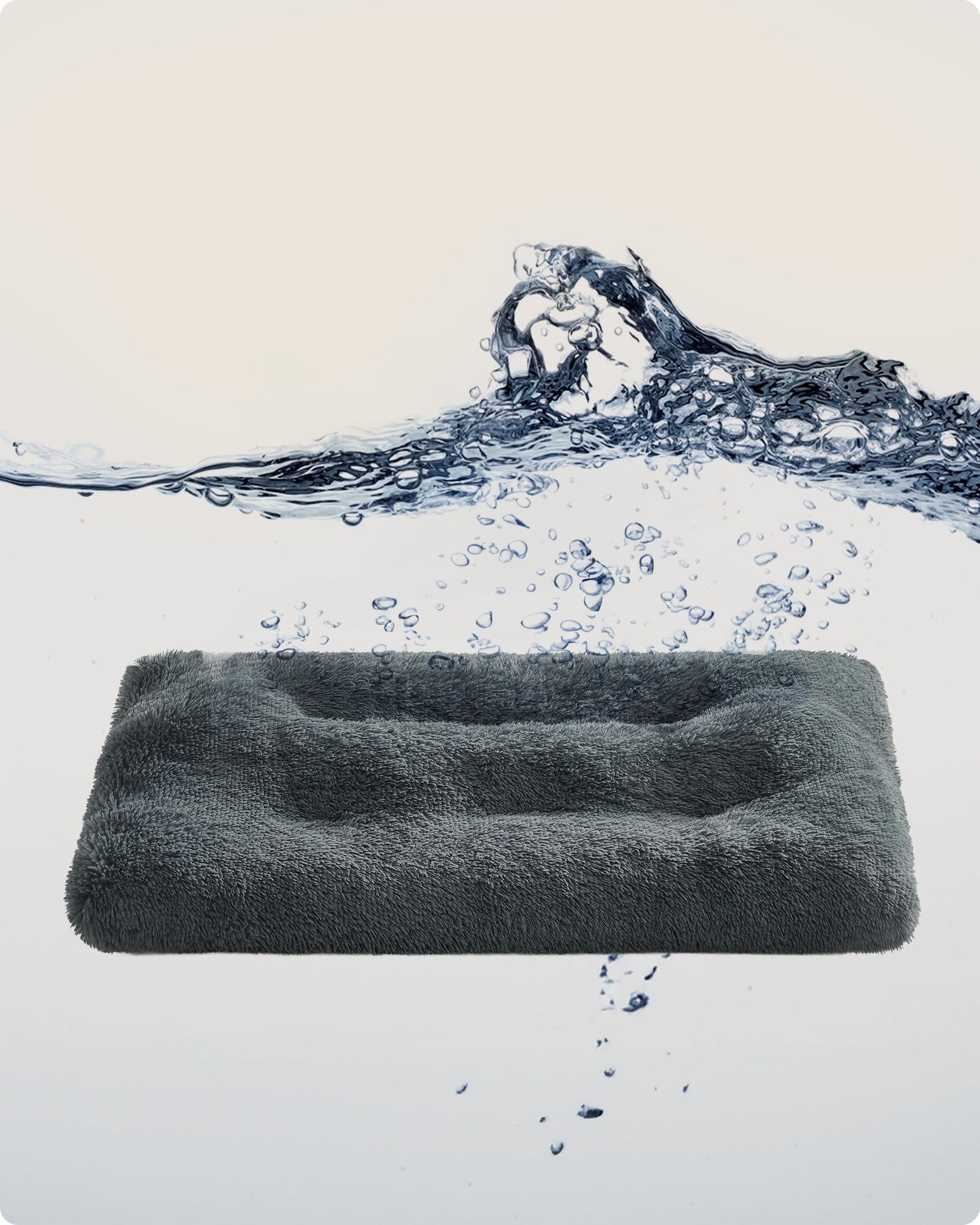 Feandrea Cama para Perros, Sofá para Mascotas, 122 x 74 cm, Lavable a Máquina, con Cojín, Gris Oscuro MPGW204G02