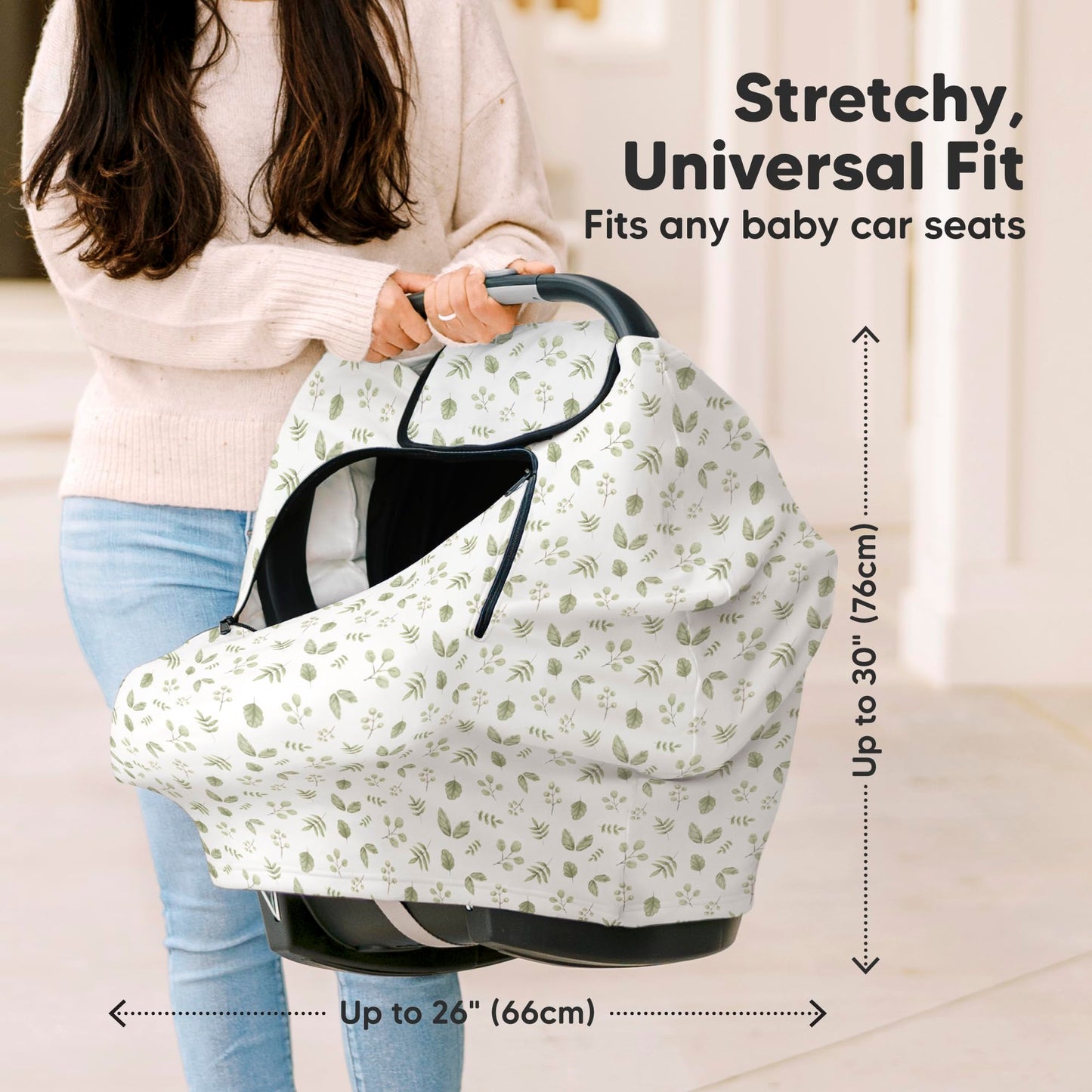 KeaBabies - Funda para asiento de coche de invierno para bebé, recién nacido, ajuste universal, para bebé niña, niño, transpirable, manta ligera, fácil de usar, toldo para carriola, lluvia, viento