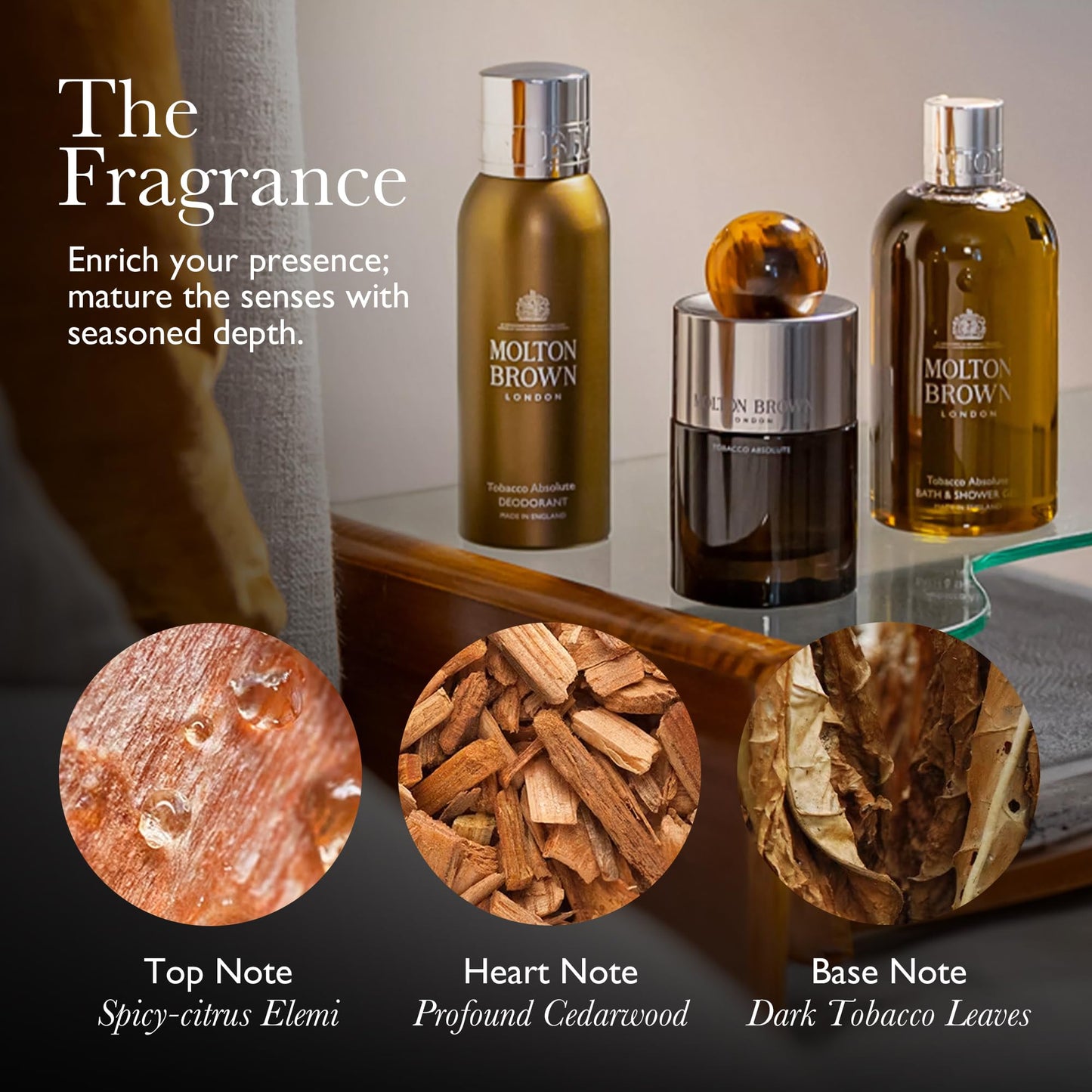 Molton Brown Bath & Shower Gel, Tobacco Absolute, 10 oz.