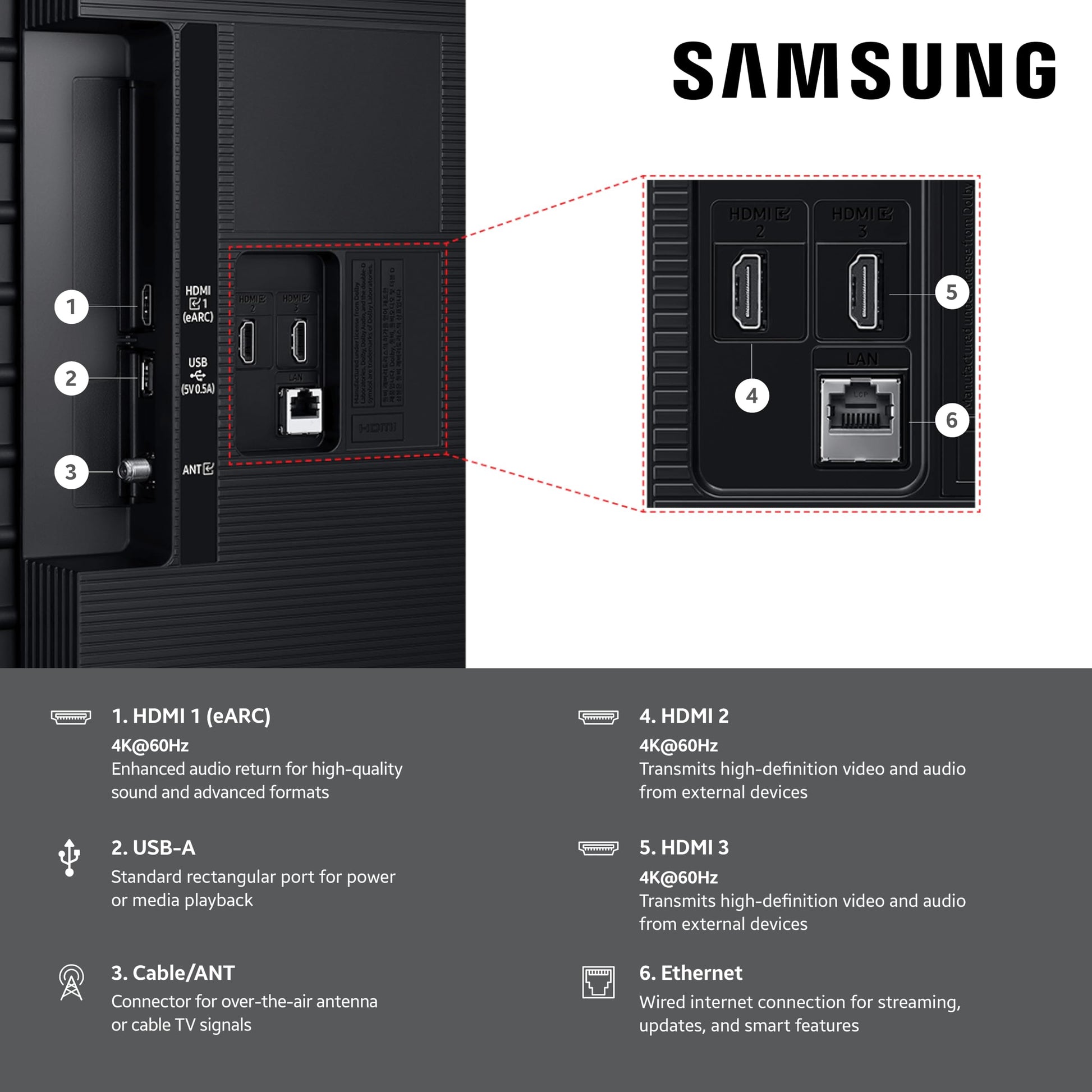 Samsung 55-Inch Class Crystal UHD U8000F 4K Smart TV (modelo 2025) Contenido sin fin, procesador Crystal 4K, diseño MetalStream, Knox Security, compatible con Alexa