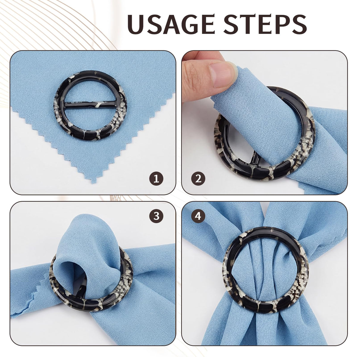 BOAO 16 Clips para Camisa para Mujer Clips de Camiseta Broches para Bufanda 2 Pulgadas 8 Colores