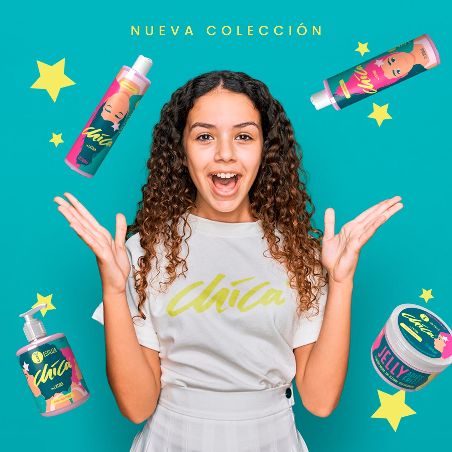 LATINA® | Gel para el Cabello - Jelly CHICA® Anti Frizz Cabello | Belleza Mujer - Activador de Rizos | Complementar con Tratamiento para Cabello Maltratado
