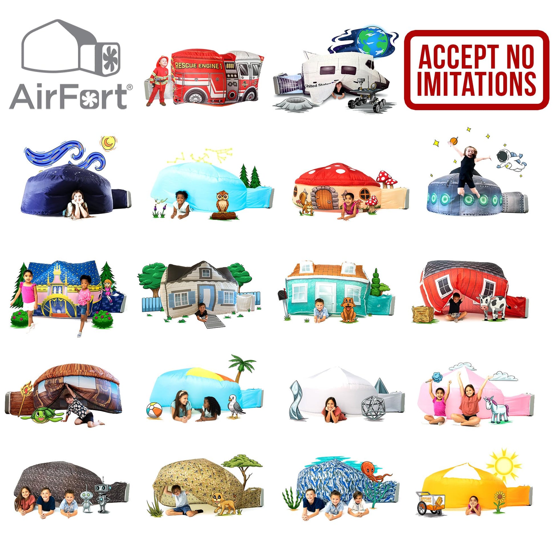 Tiendas de Campaña Inflable AirFort Digital Camo para Niños