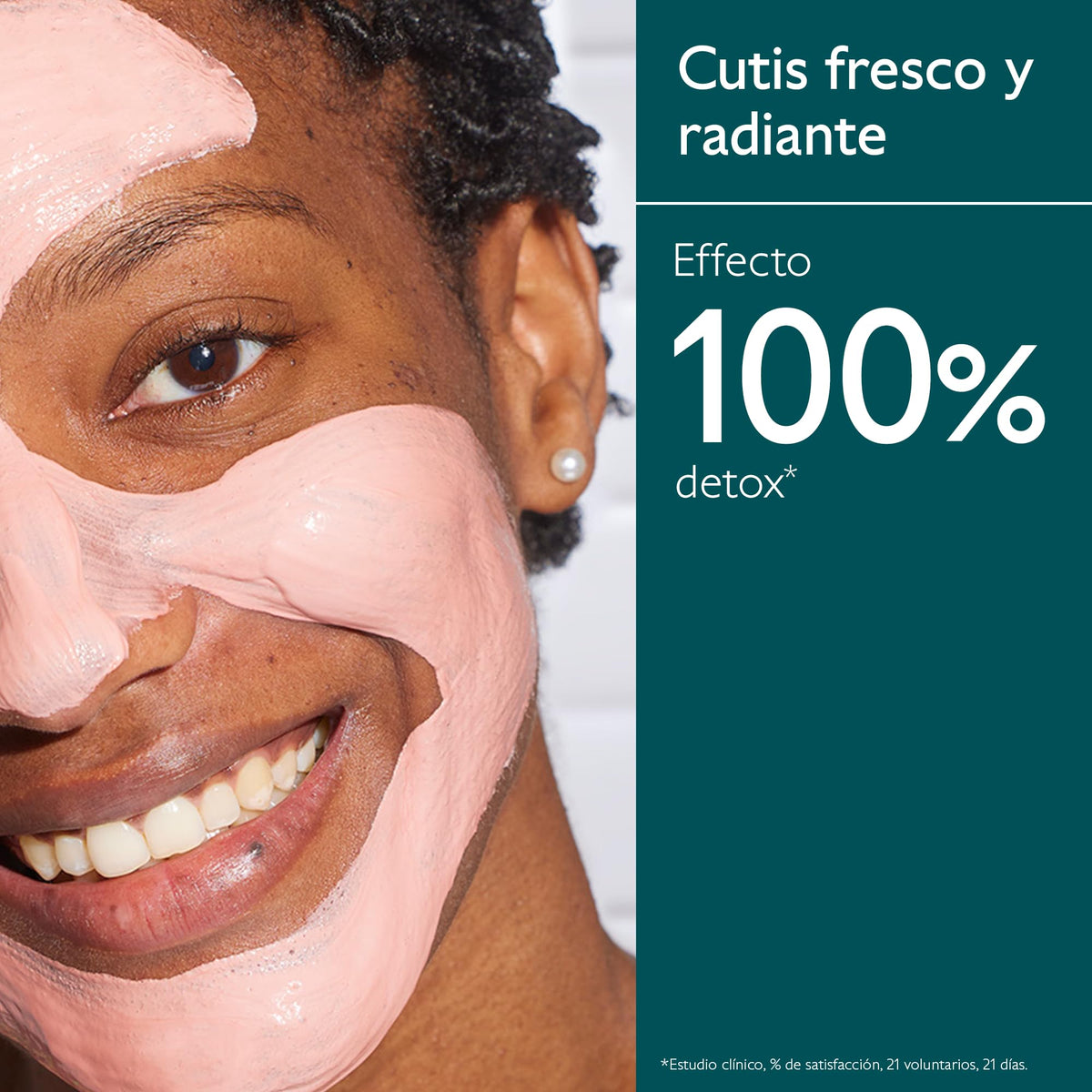 CAUDALIE Instant Detox Mascarilla de Arcilla Rosa, Limpia Poros - 75 mL