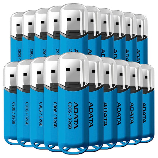 Kit de 20 Memorias USB ADATA Rojo Blanco con Bordes Redondeados y Acabado Brillante