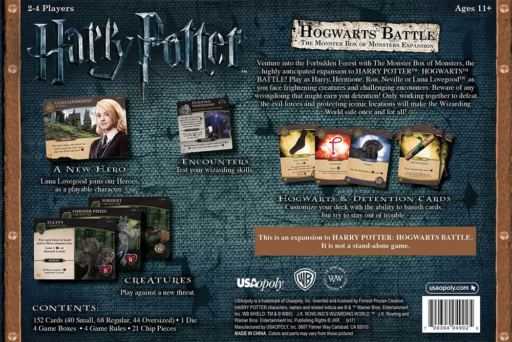 Juego de Cartas de Expansión USAopoly Hogwarts Battle Monster Box of Monsters