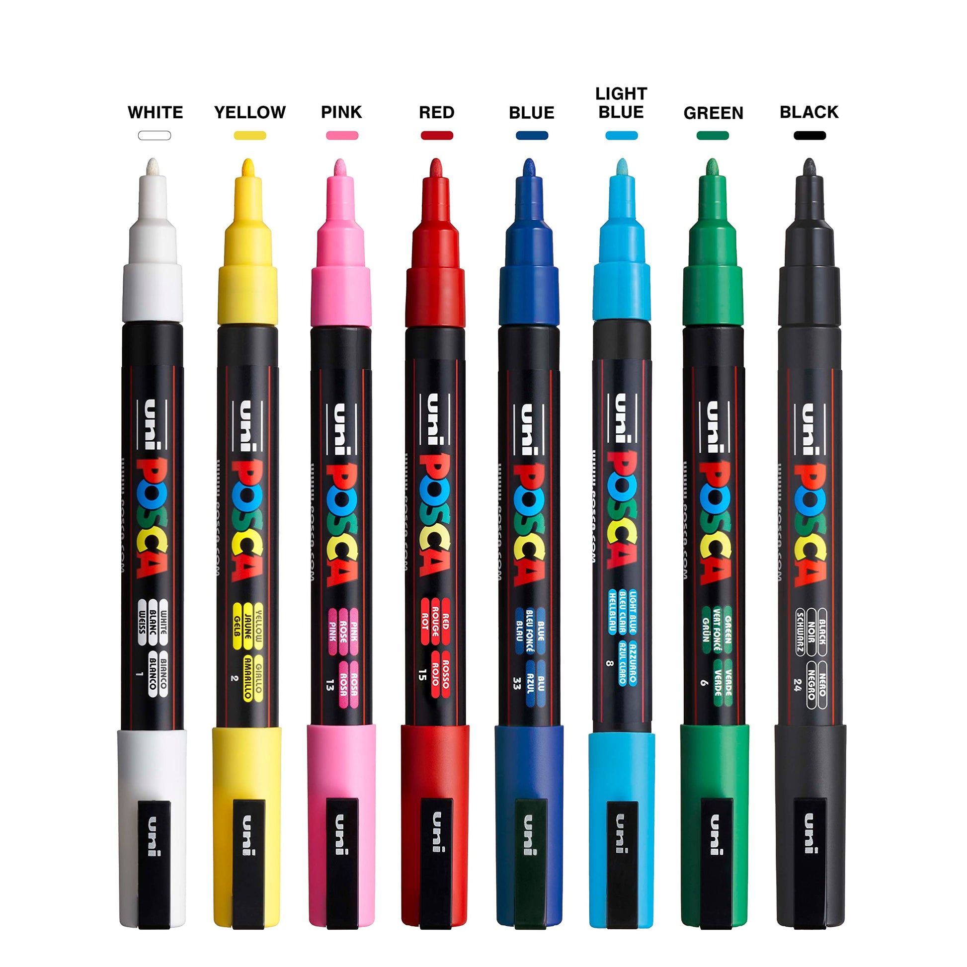 Paquete de Rotuladores Posca Multicolor PC3M8C