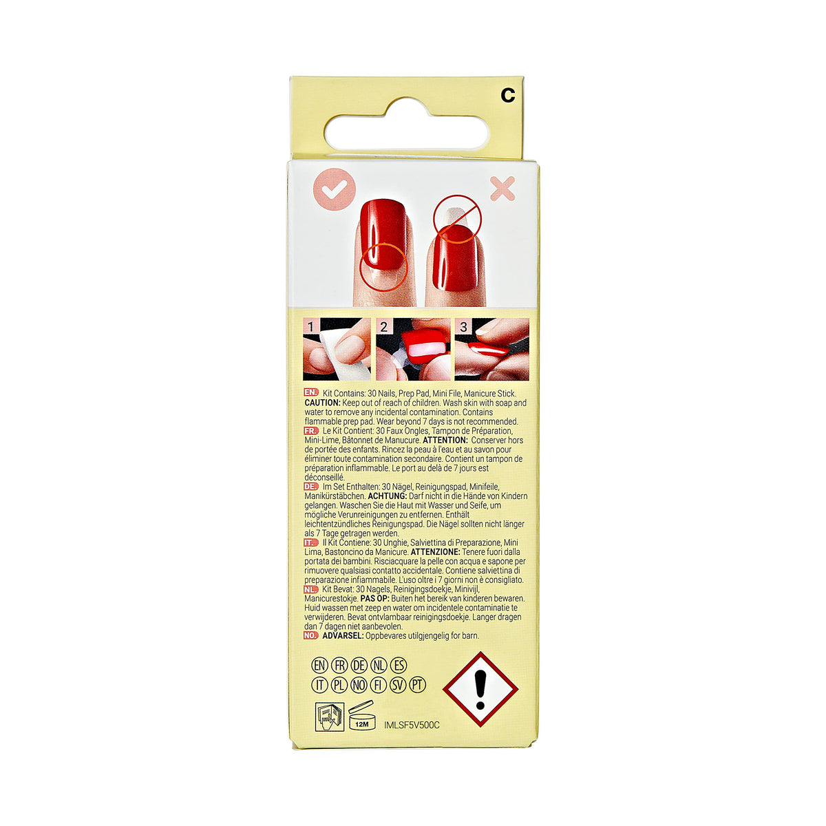 KISS LoveShackFancy x IMPRESS Press-On Manicure Limited Edition, Style /''Citrus Candy/'' Medium Almond Pink Press-On Nails, Includes Prep Pad, Mini Nail File, Cuticle Stick, & 30 Fake Nails