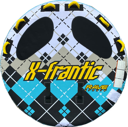 Tubo Inflable RAVE Sports X-Frantic Amarillo para 1-3 Pasajeros