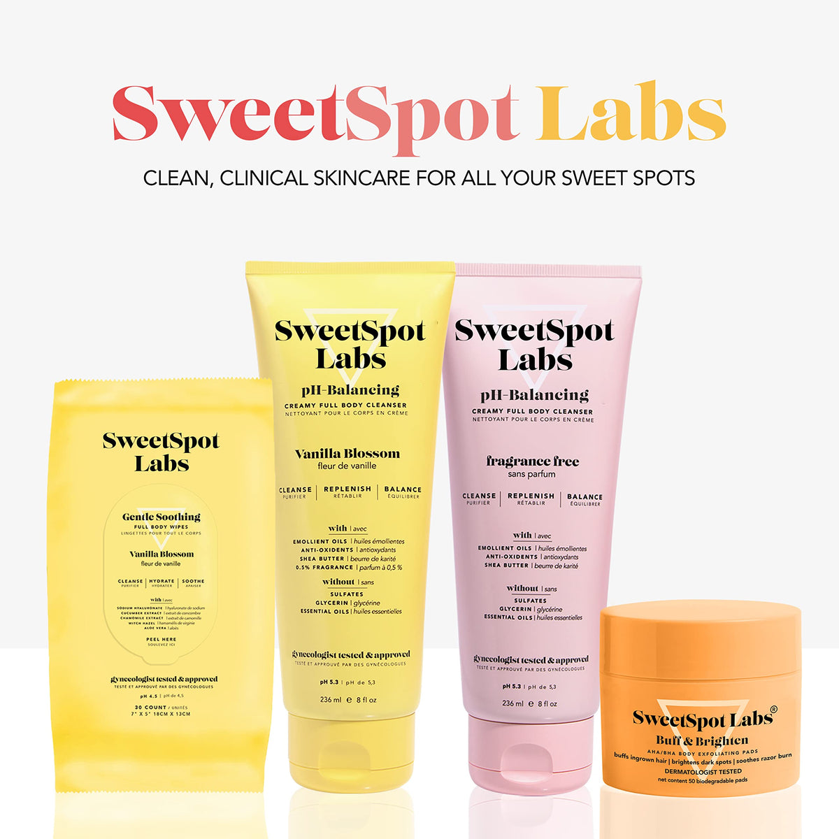 SweetSpot Labs, Natural y pH equilibrado, suave gel para el cuerpo femenino, 8 onzas líquidas, 236.58ml (8oz)