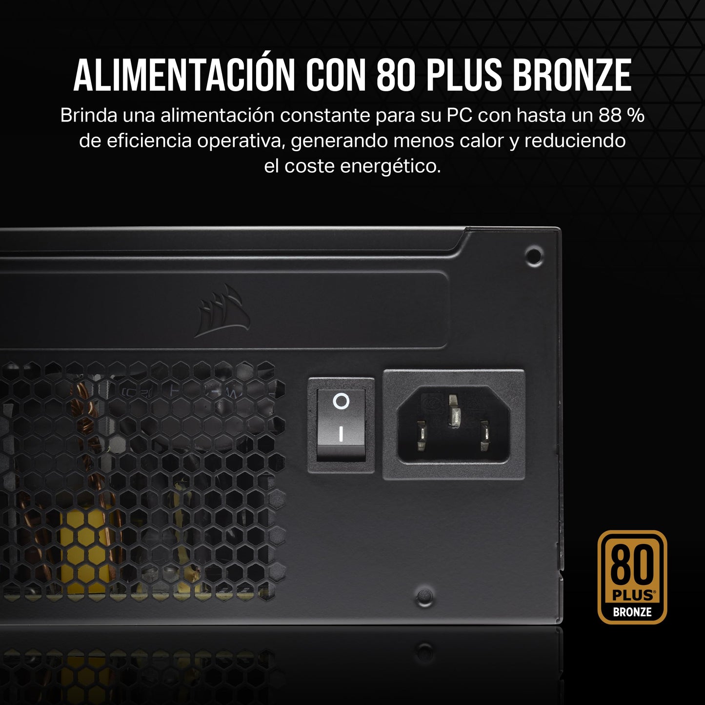 CORSAIR CX750 ATX 750W Fuente de Alimentación - Eficiencia 80 Plus Bronze - Bajo Ruido - Cables con Funda - No Modular - NA - Negro