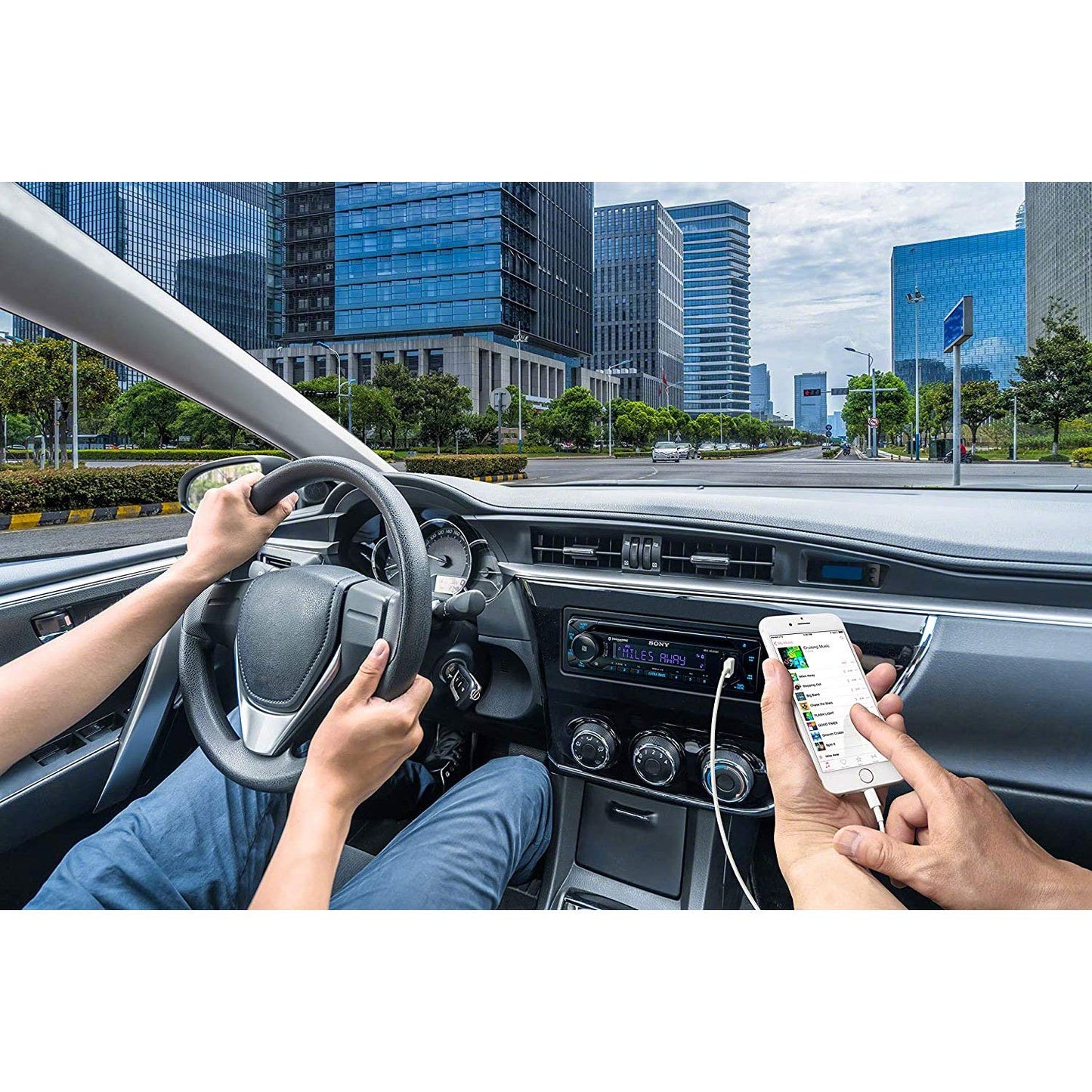 Sony MEX-N5300BT - Radio estéreo para Coche con Bluetooth, Reproductor de CD, USB/AUX, Radio, Single DIN