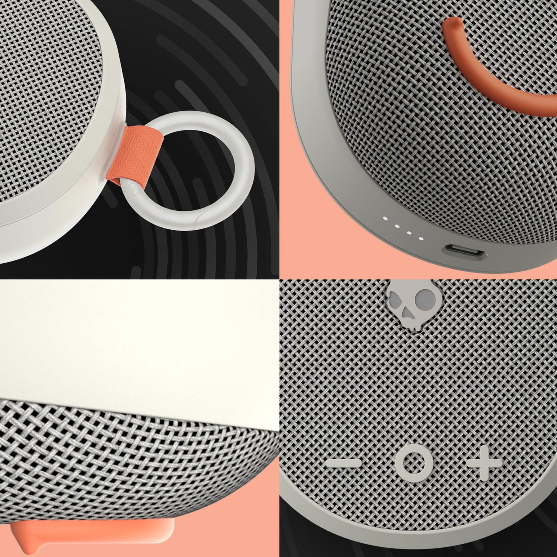 Skullcandy Kilo - Altavoz Bluetooth inalámbrico - IPX7 Impermeable Mini Altavoz Bluetooth con batería de 24 Horas, radiador pasivo de Disparo hacia Abajo y emparejamiento inalámbrico Verdadero,