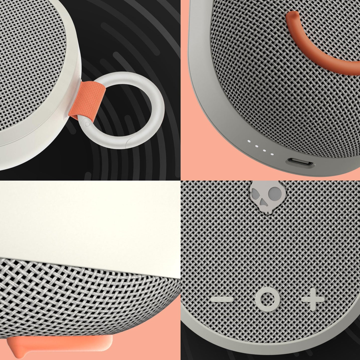 Skullcandy Kilo - Altavoz Bluetooth inalámbrico - IPX7 Impermeable Mini Altavoz Bluetooth con batería de 24 Horas, radiador pasivo de Disparo hacia Abajo y emparejamiento inalámbrico Verdadero,