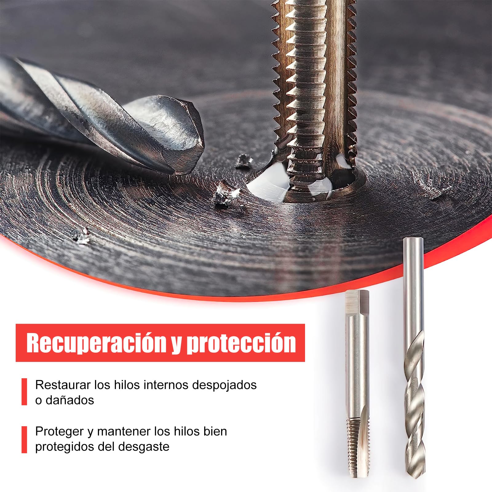Kit Reparación Roscas SPOWAY Acero Inoxidable 131 Piezas Métrico