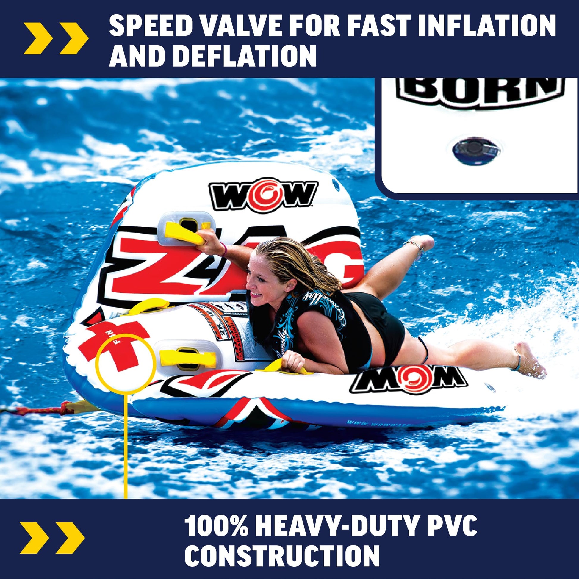 Inflable Towable WOW Zig Zag 2 Personas Dirigible