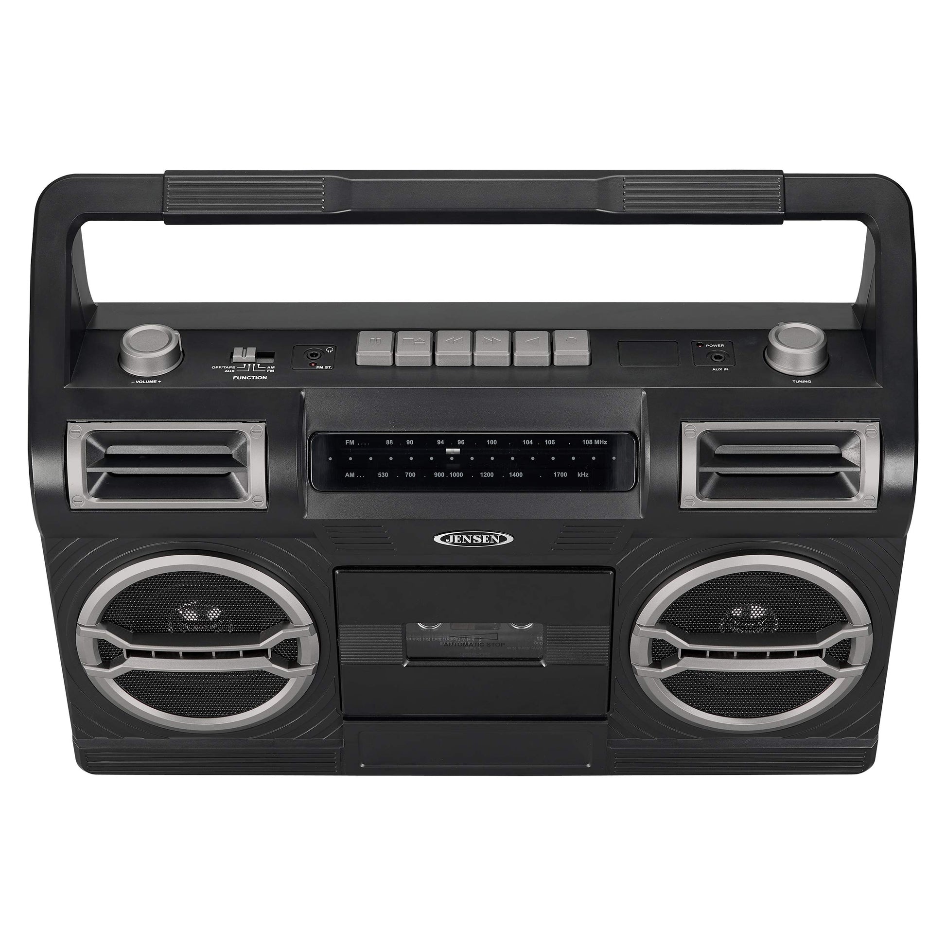 Jensen MCR-500 Radio portátil Am/FM con Reproductor de Casete y Altavoz Incorporado