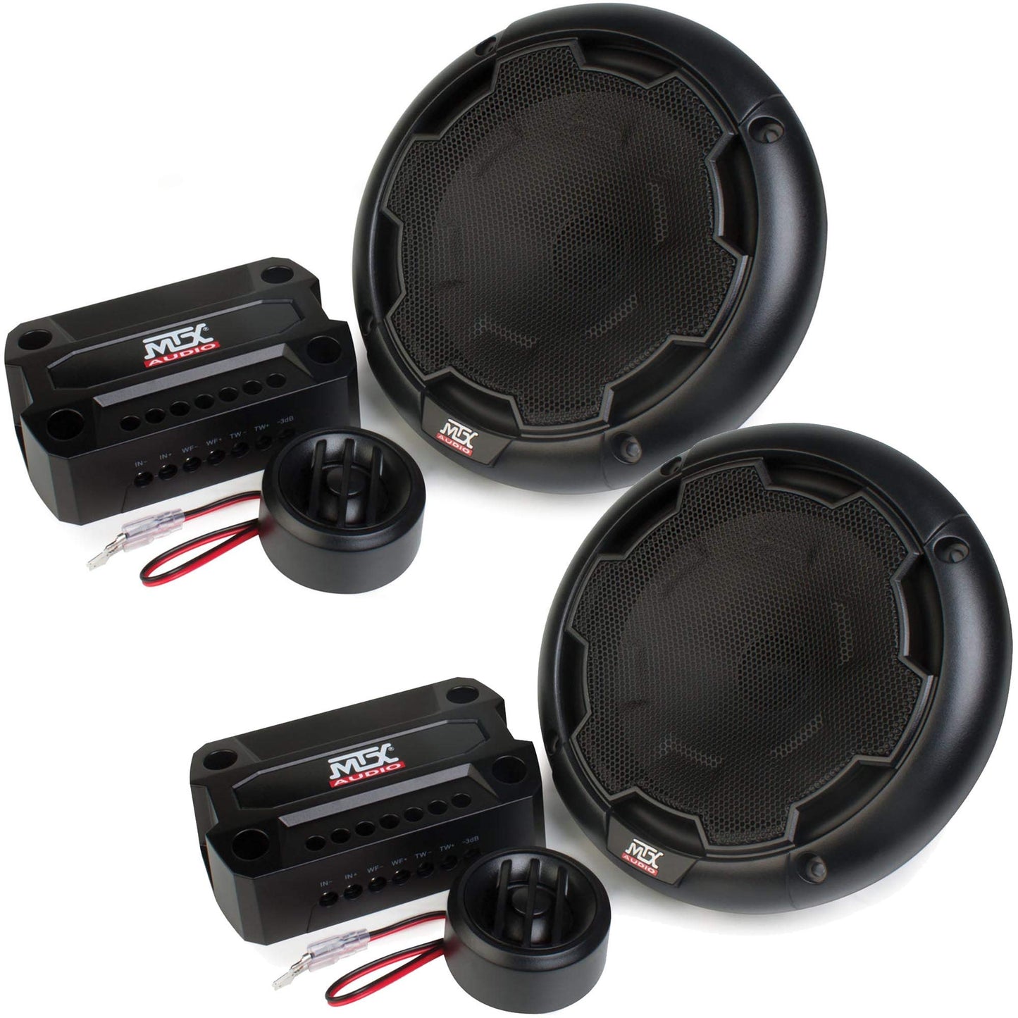 MTX THUNDER61 Alrededor De 2 vías 180W Altavoz para automóvil - Altavoces para Coche (De 2 vías, 180 W, 90 W, 90 Db, Polipropileno, 44-20000 Hz)