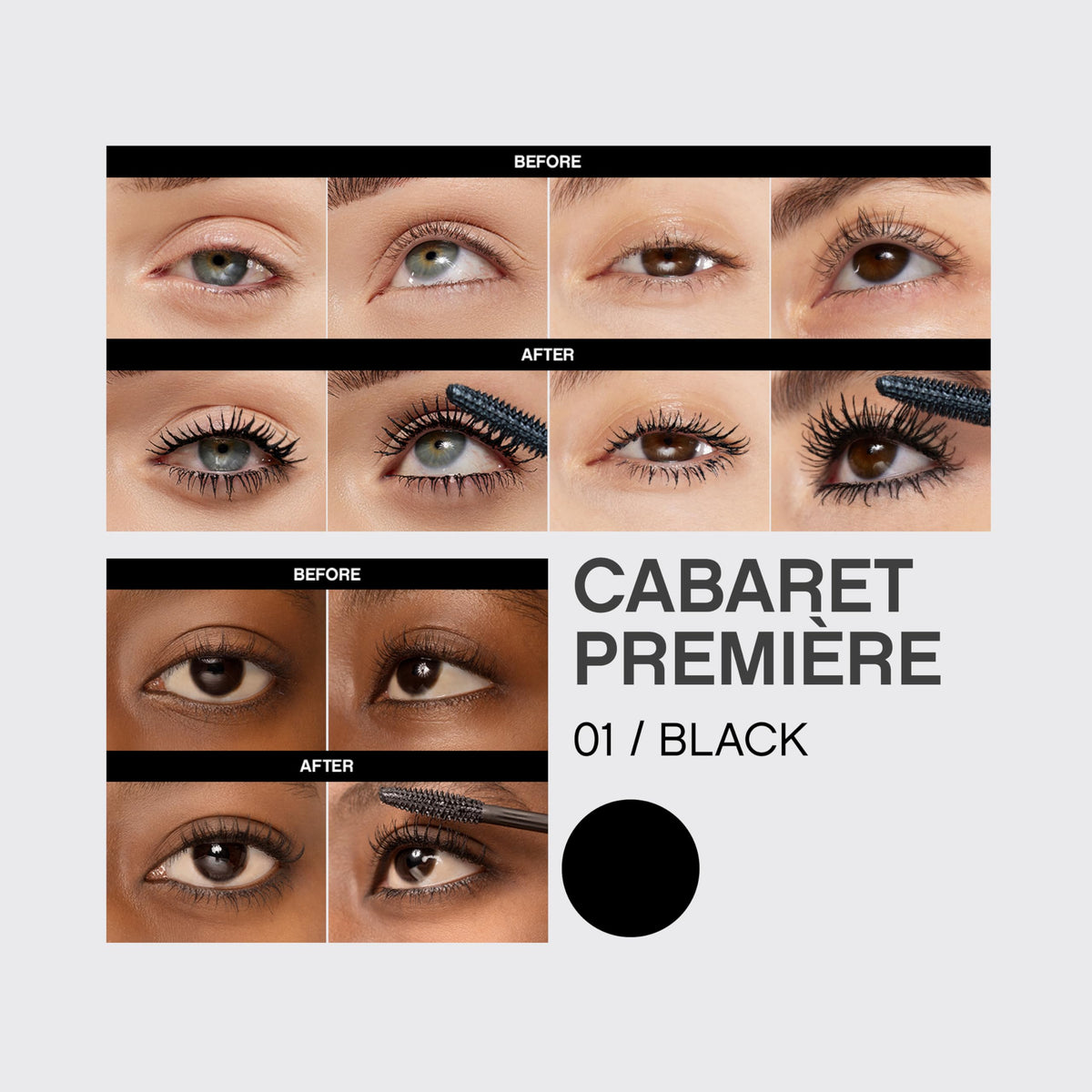 Vivienne Sabó Cabaret Première - Artistic Volume Mascara, No Clump, Cruelty Free, 0.3 fl. oz, Black