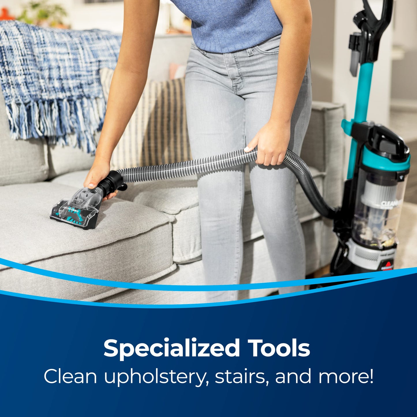 Bissell CleanView 3534 Aspiradora Vertical sin Bolsa con rebobinado automático de Cable y Varita Activa, 3534