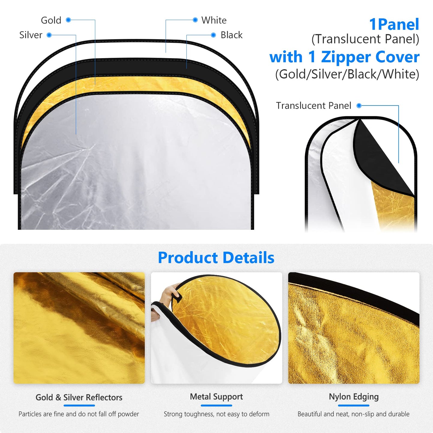 NEEWER 40"x60"/100x150cm Light Reflectors para Fotografía