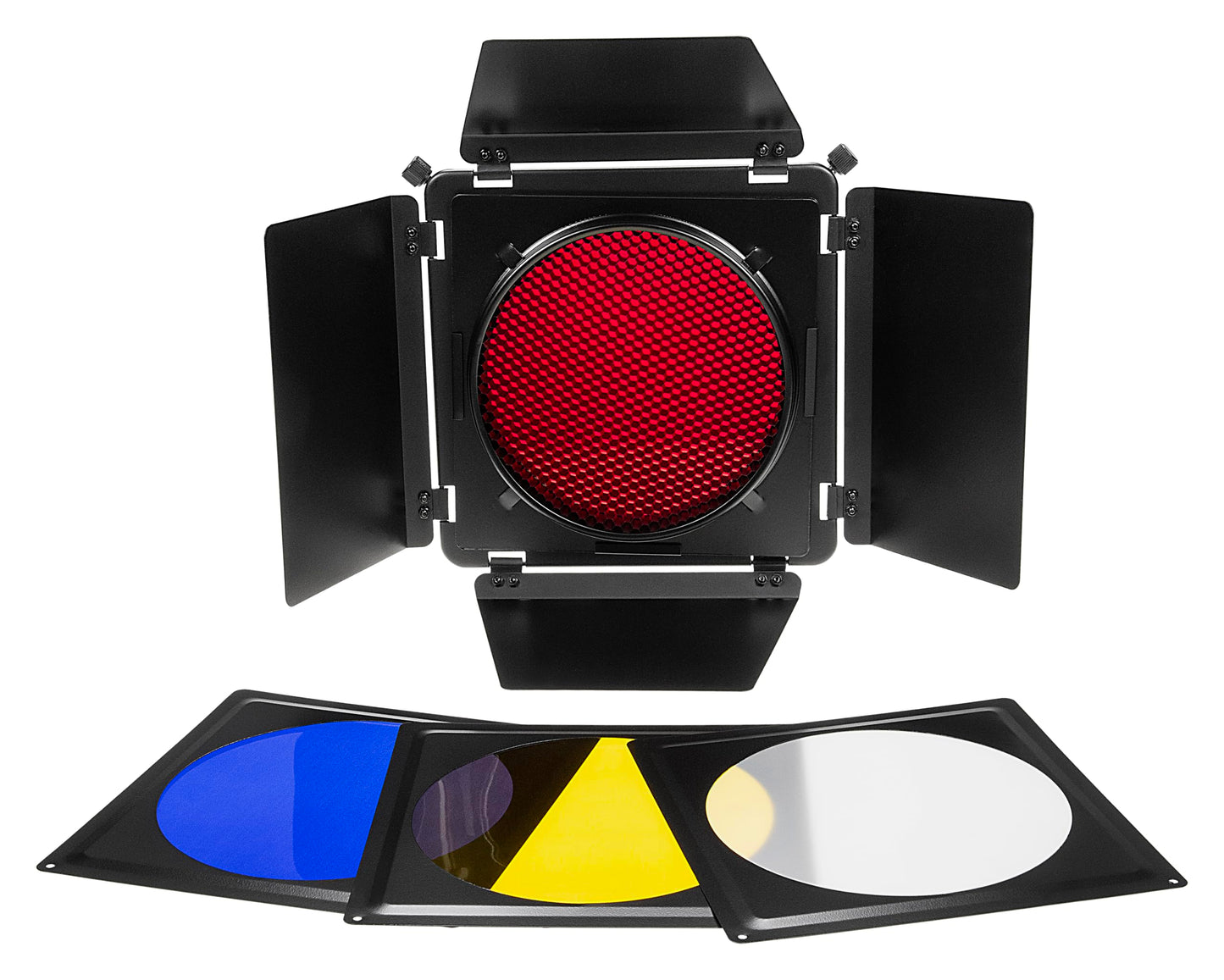 Fotodiox Fotodiox - Kit de puerta de granero universal con rejilla de panal de 45 grados y geles de color, para Bowens Gemini Standard, Classica Powerpack, serie R, serie Rx y luz estroboscópica de la