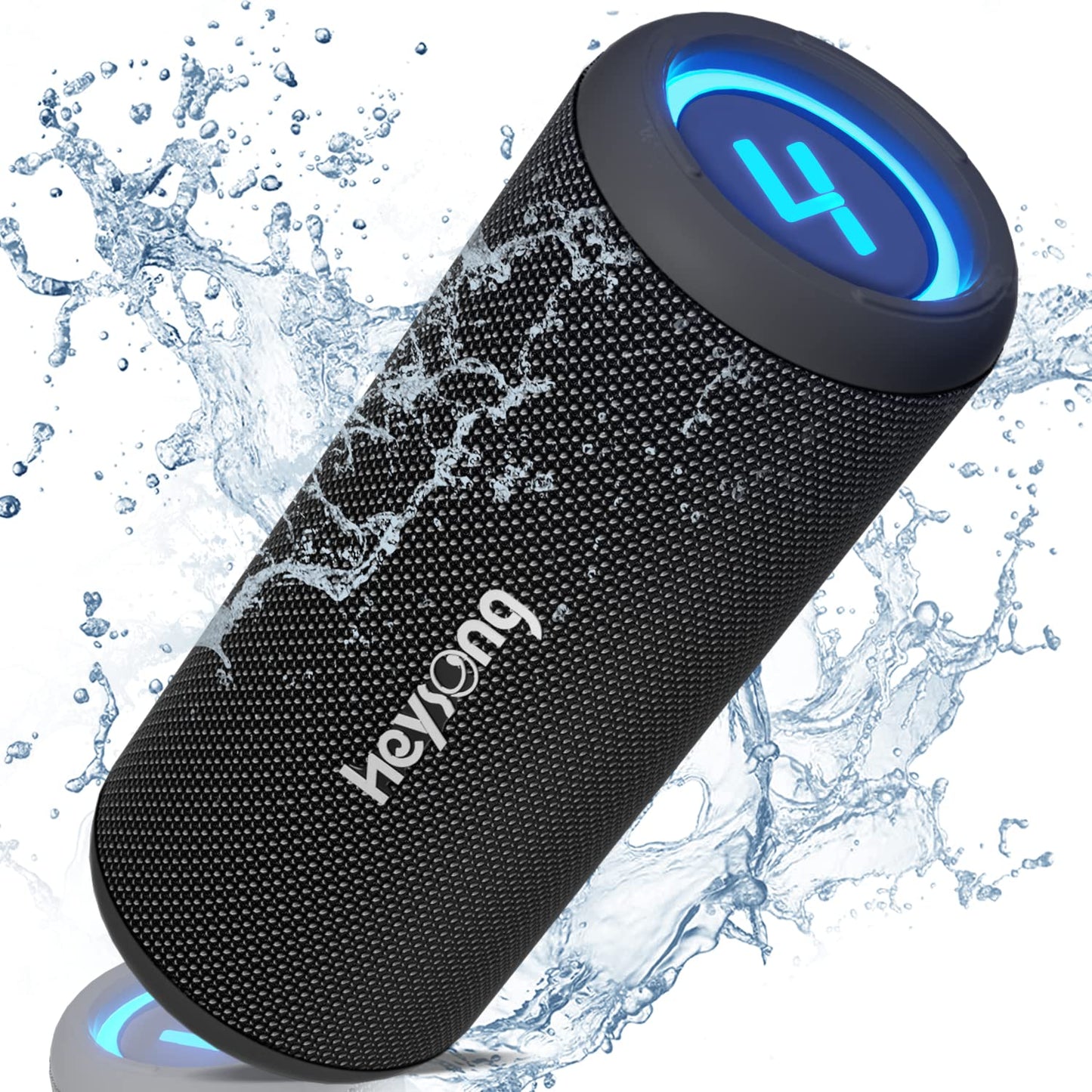 HEYSONG Bocina Bluetooth 5.3 30W para Fiestas Luz RGB, Altavoz Portátil Impermeable IPX6, AUX, Micro SD,TF Tarjeta, USB, stéreo de Doble emparejamiento bocinas para Viaje, Fiesta, Hogar