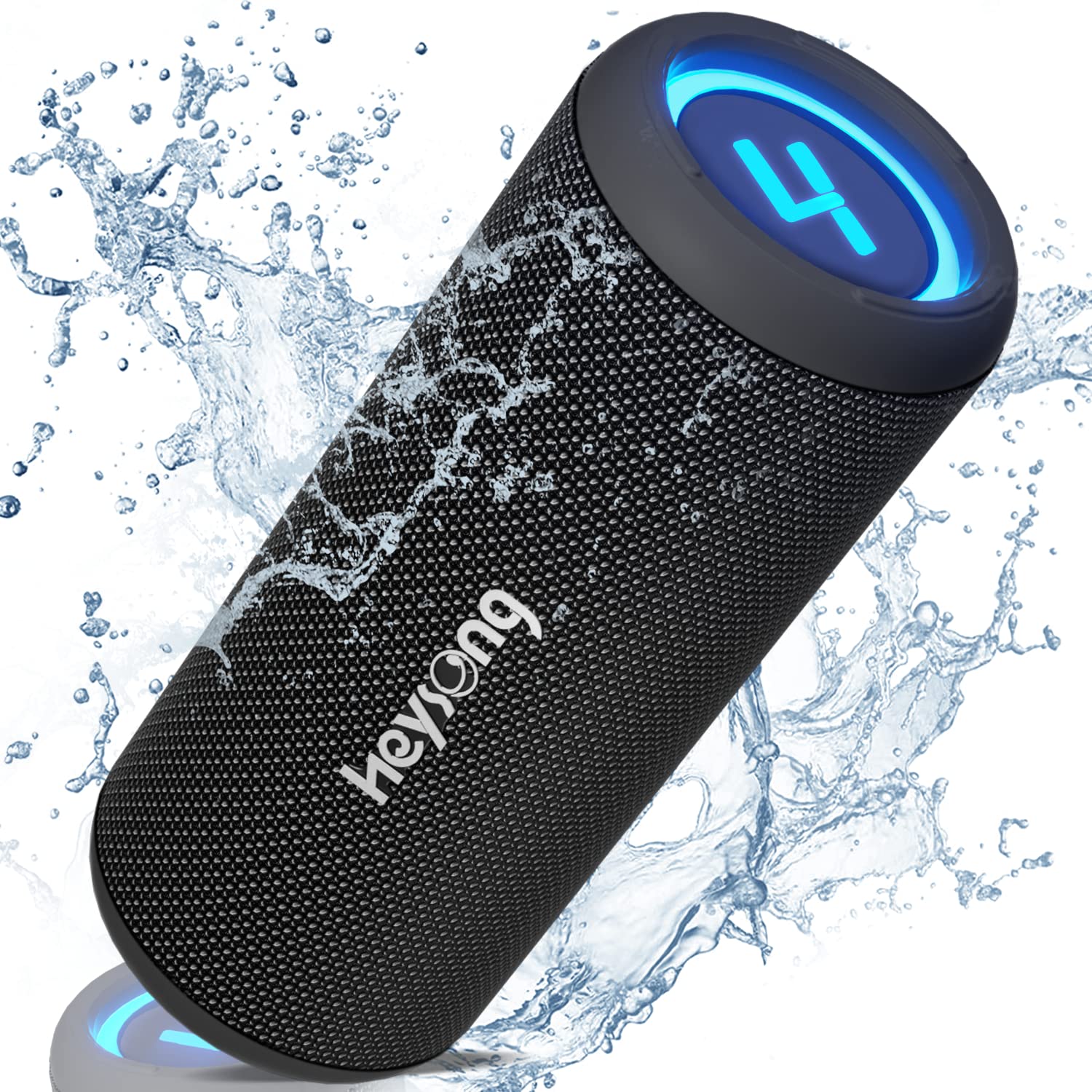 HEYSONG Bocina Bluetooth 5.3 30W para Fiestas Luz RGB, Altavoz Portátil Impermeable IPX6, AUX, Micro SD,TF Tarjeta, USB, stéreo de Doble emparejamiento bocinas para Viaje, Fiesta, Hogar