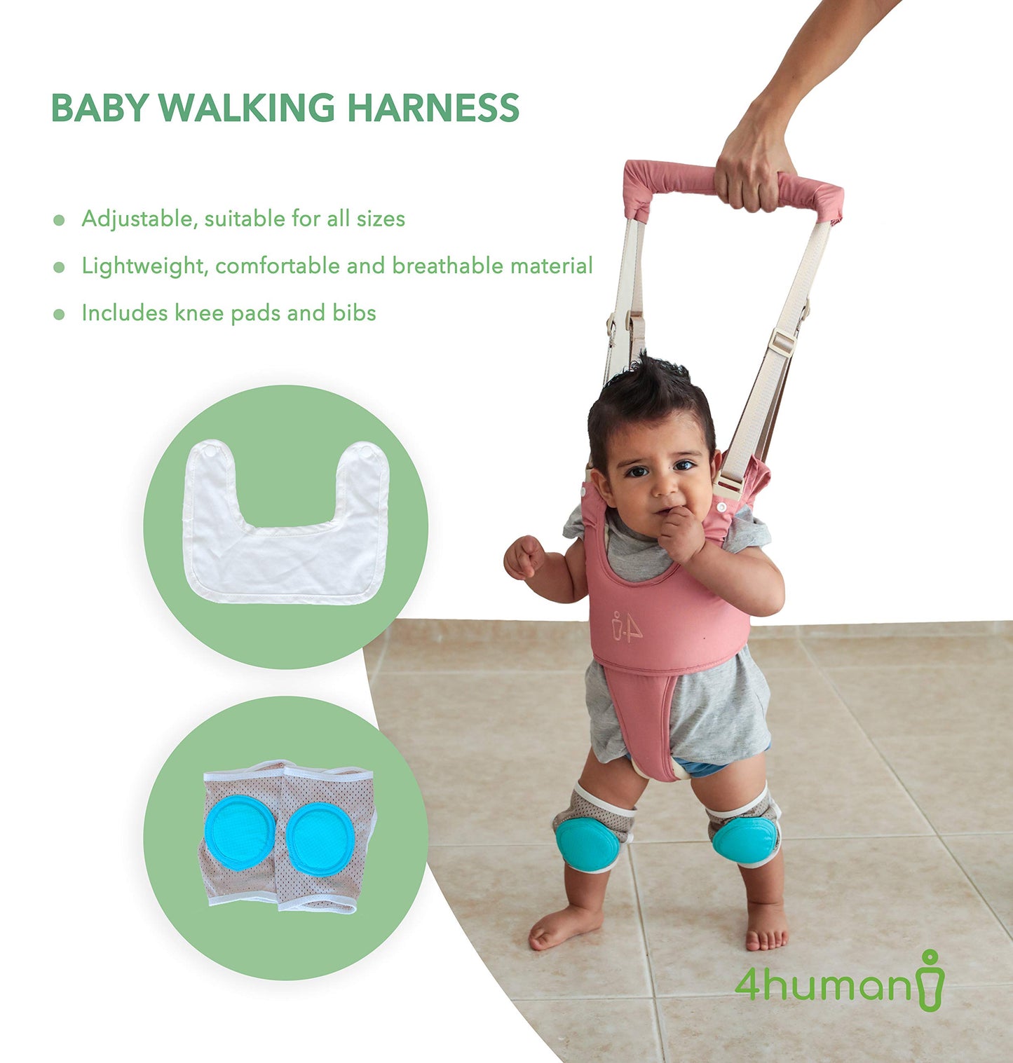 Arnes de seguridad, Incluye rodilleras y babero, andadera para bebe, andadera para bebe niño, andadera para bebe niña, arnes para caminar bebe, arnes de seguridad, arnes para bebe, andaderas para bebe, tirantes para bebe, entrenador para caminar bebe, can