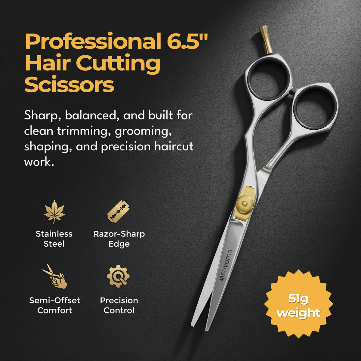 Suvorna Ador 6" Value Professional Barber Hair Cutting Salon Shears Scissors 2101