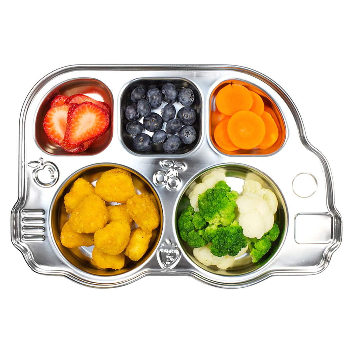 Innobaby Stainless Bus Divided Platter 2 Trays
