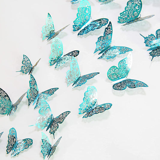 Vinilos de Pared Cheerland Turquesa 3D para Decoración de Niñas