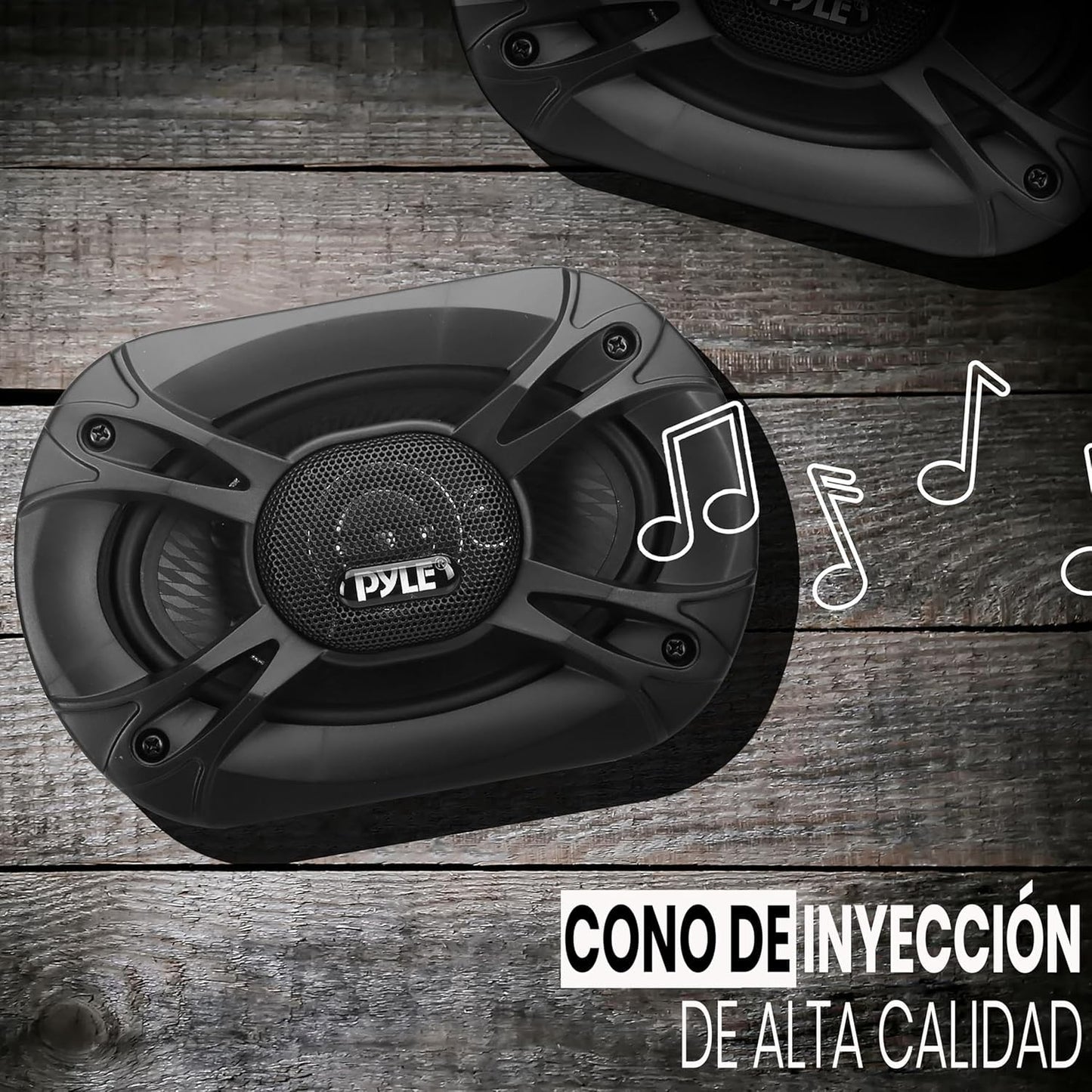 Pyle Par de Bocinas Estéreo para Automóvil 5" x 7", 300W, 3 Vías, Altavoz Triaxial de Audio Profesional para Automóvil, Componente de Reemplazo Rápido Universal para Montaje en Puerta/Panel Lateral