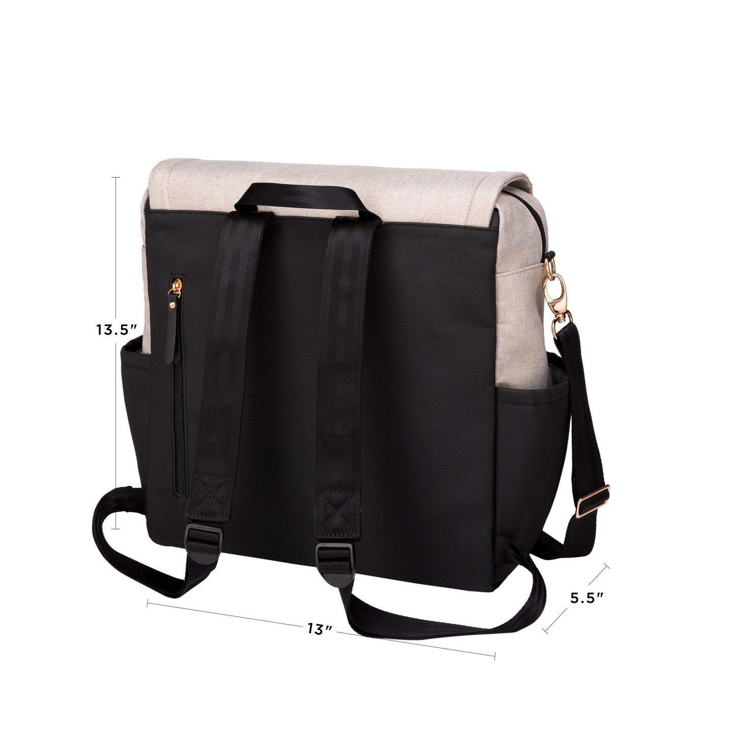 Petunia Pickle Bottom Boxy Mochila, bolsa de pañales, elegante bolsa de bebé, mochila espaciosa, para madres sobre la marcha, arena/negro