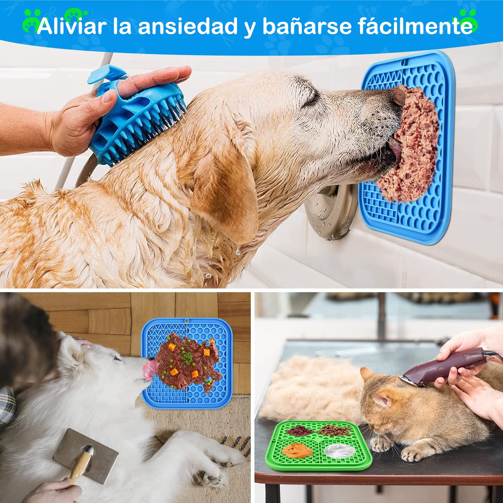 Alfombrilla para Lamer Perros con Ventosas de Silicona para Alivio de la Ansiedad y Entretenimiento