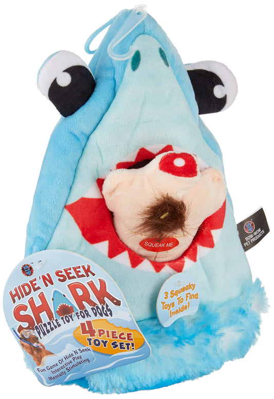 Bow Wow Pet Shark Hide & Seek - Juego de Dientes de Peluche (4 Piezas)