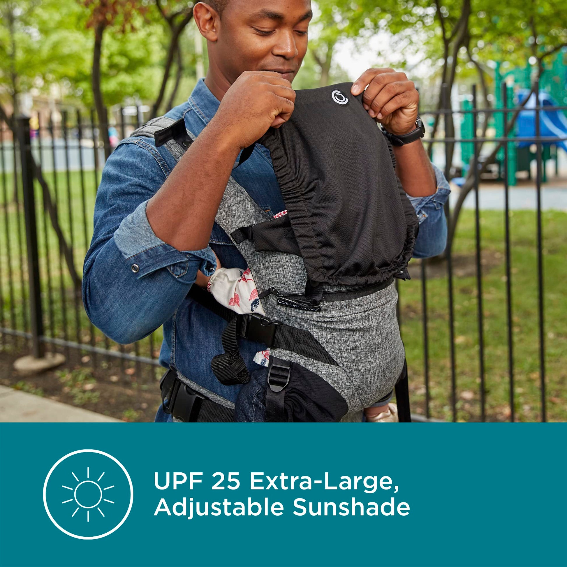 Contours Portabebés de recién nacido a niños pequeños | Journey 5 posiciones convertible fácil de usar con bolsillos para hombres y mujeres, cara en, cara hacia fuera, parte delantera, espalda y