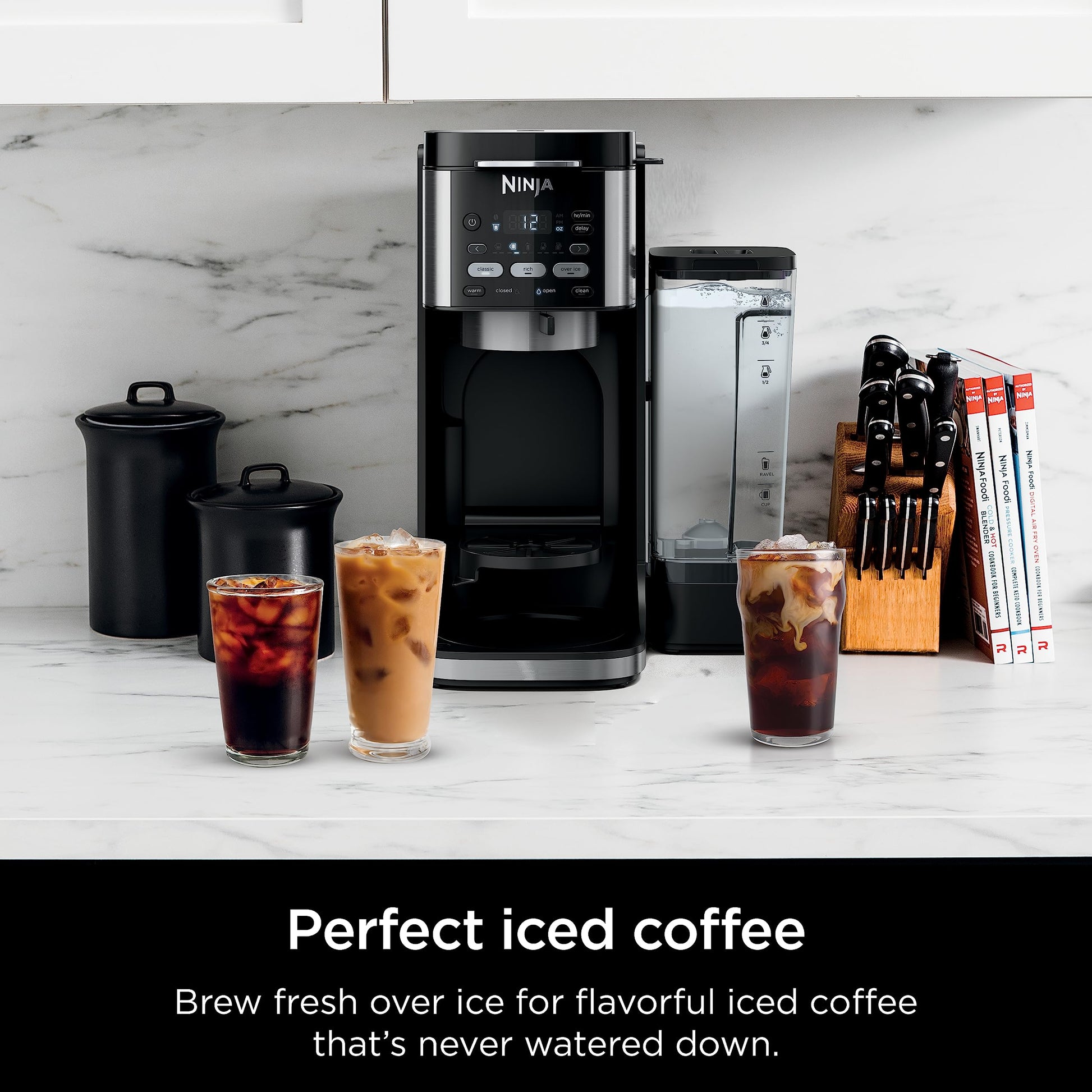 Cafetera de goteo Ninja con combo K Cup Combo, máquina de café especial DualBrew Pro, caliente y helado, compatible con cápsulas K-Cup, 12 tazas de una sola porción con filtro de papel, CFP101