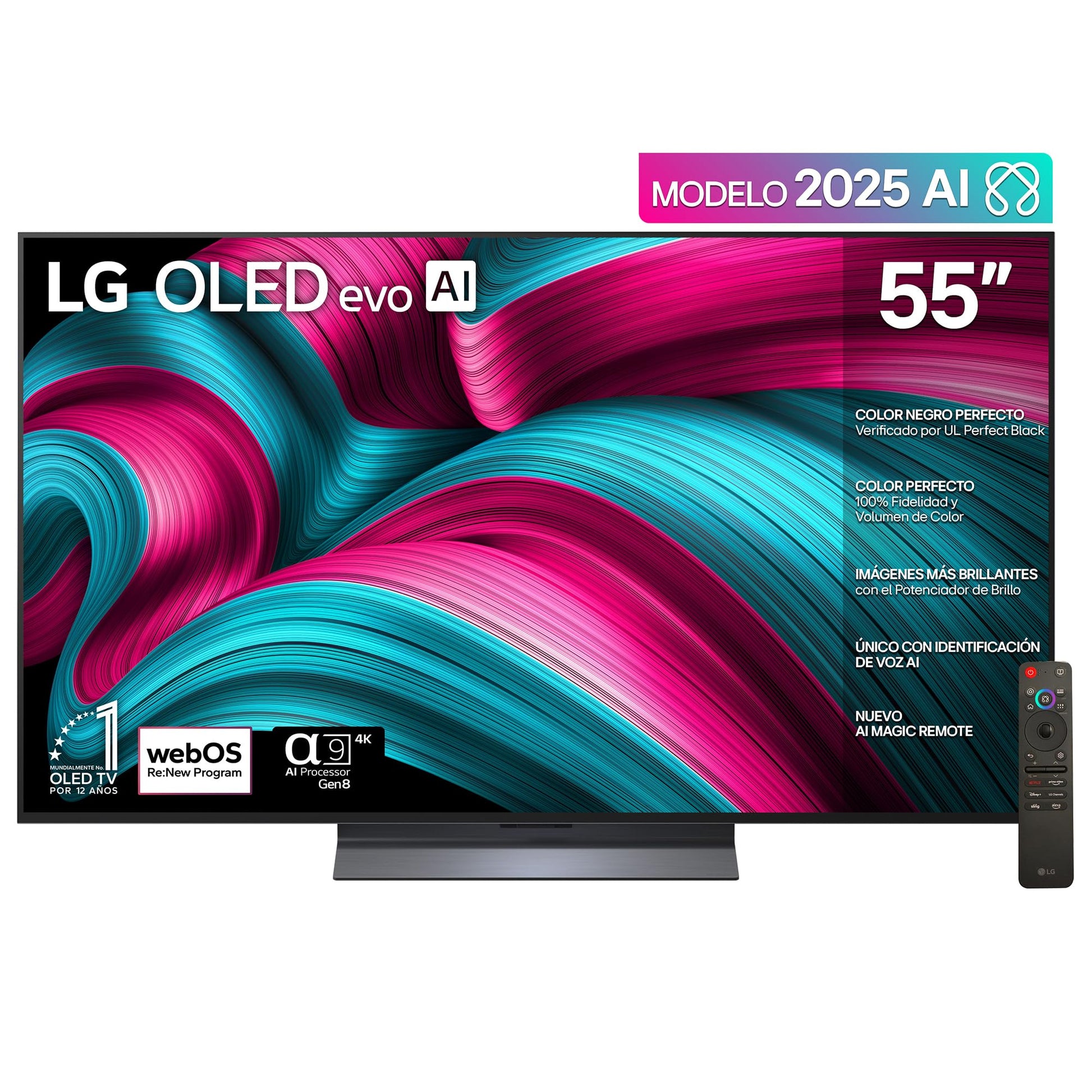 LG Pantalla 55 Pulgadas OLED EVO AI C5 4K Smart TV 2025