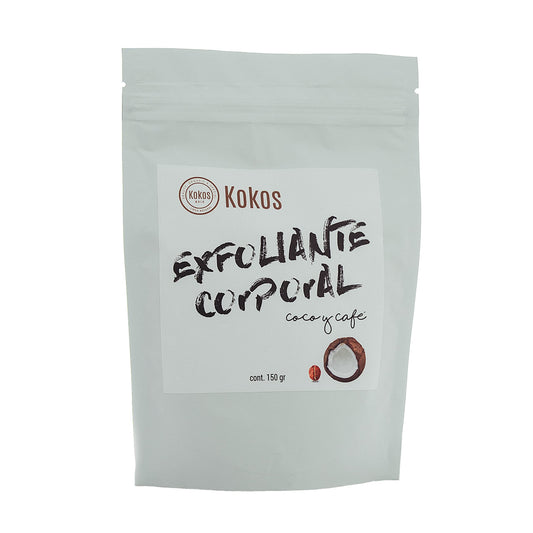 KOKOS Organic, Exfoliante Corporal, Hidrata y Suaviza la Piel, Exfoliante Corporal a Base de Café, Con Aceite de Coco Orgánico, Aceite de Almendras, Vitamina E, Contenido 250 gr