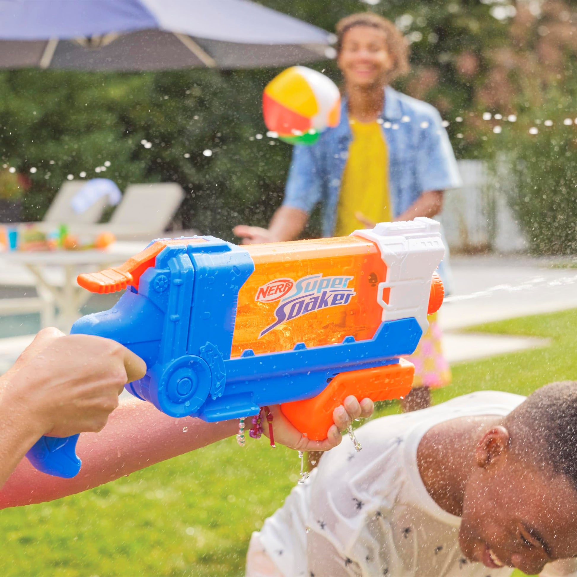 Lanzador de Agua NERF Super Soaker Azul Relleno Rápido para Niños y Niñas