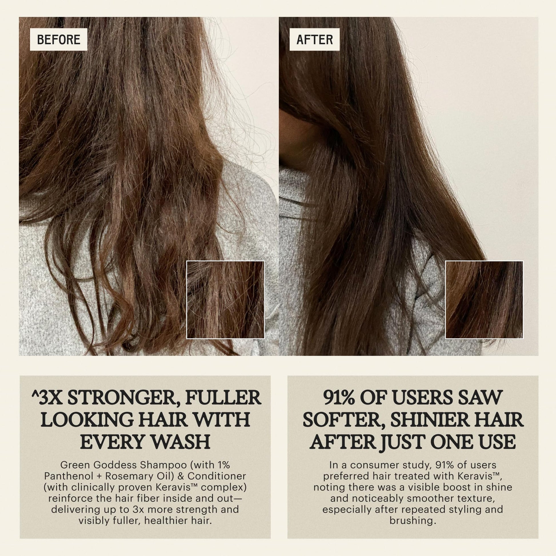 Paquete de Shampoo y Acondicionador Remilia Hair Green Goddess romero vegano para Cabello Seco y Dañado
