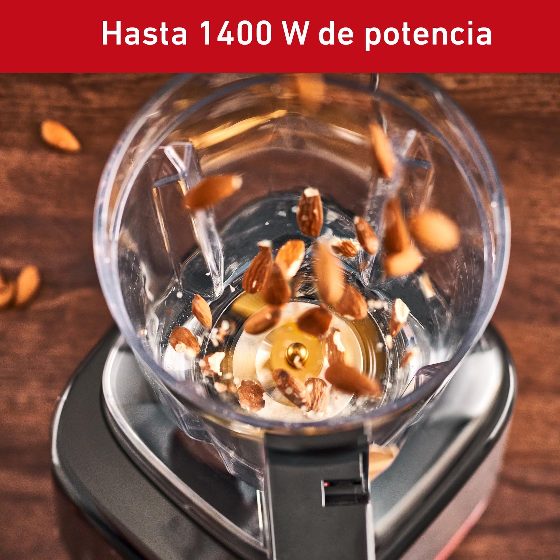 Licuadora T-fal Infinymix Negra con 5 Programas Automáticos y Cuchillas de Titanio