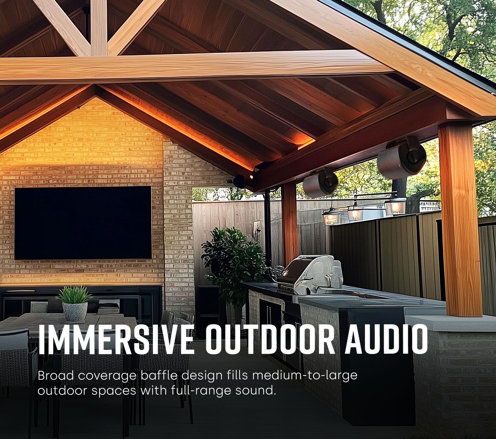 Polk Audio Atrium 8 SDI Flagship - Altavoz para Exteriores (Negro) - Uso como una Unidad o par estéreo, Graves potentes y Amplia Cobertura de Sonido, soporta temperaturas y Clima Extremos
